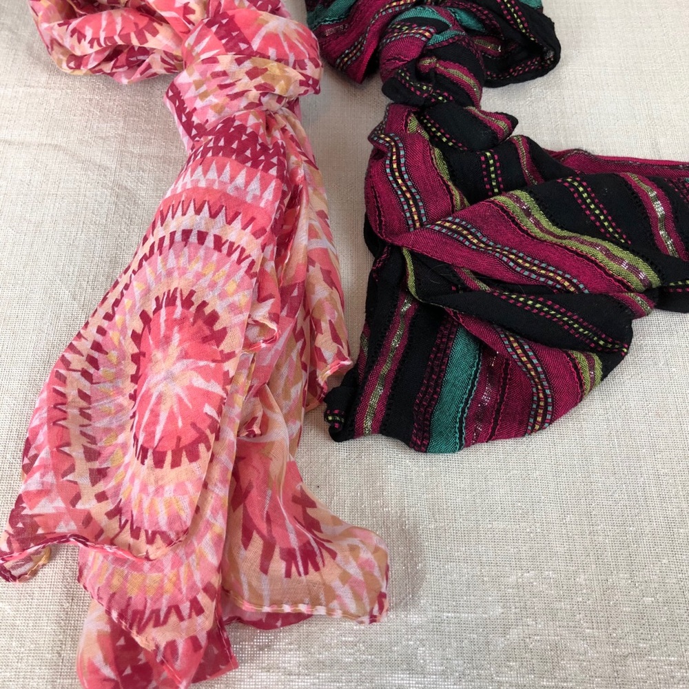 Infinity Scarf & Rectangle Scarf -Wrap Bundle of 2